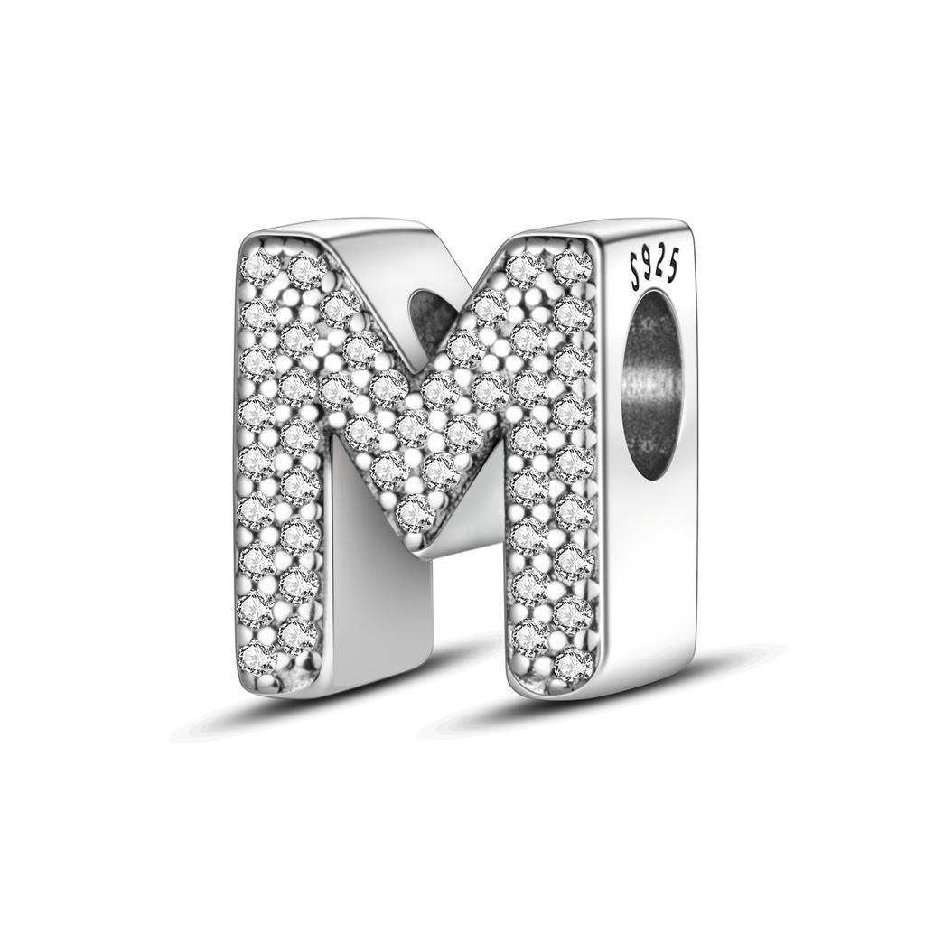 Copper English Letter Series Of Written Symbols Charms Beads Fit Original Fine Bracelets Diy Jewelry Gifts