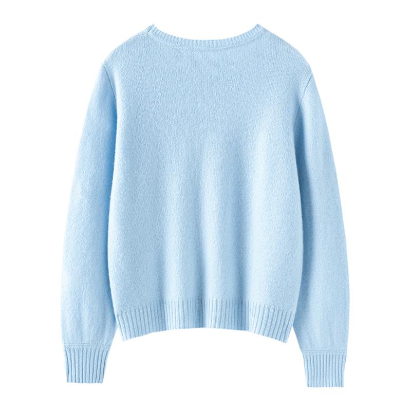 Women's Cashmere Sweater Qinghe Cashmere 30% Cashmere 70% Wool Autumn and Winter Cashmere Pullover Soft and Warm