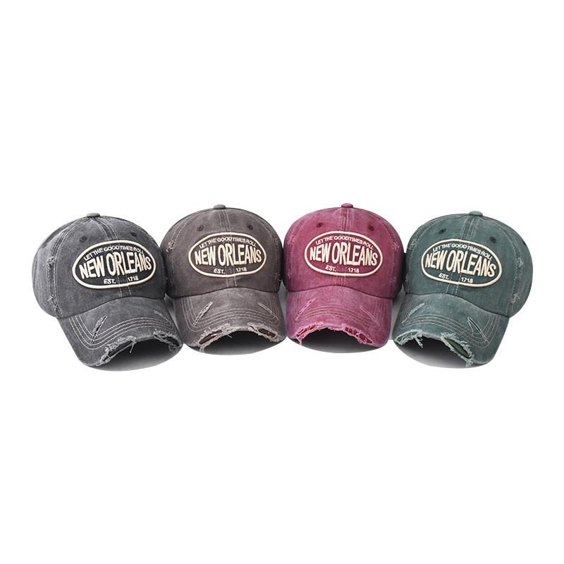 Orleans New Letter Embroidery Cotton Baseball Cap With Adjustable For Adults