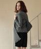 ZEROSTREET [2 Colors] Frill Sweater & Hooded Scarf Set