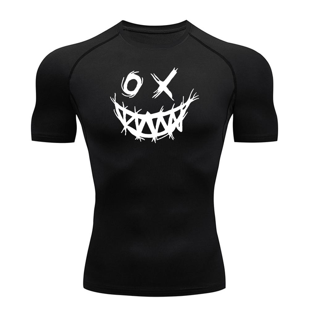 Men's Summer Casual Compression T-Shirts Perfect for Fitness Training High Elasticity Sweat Absorbing Tight Fit Comfortable and Breathable