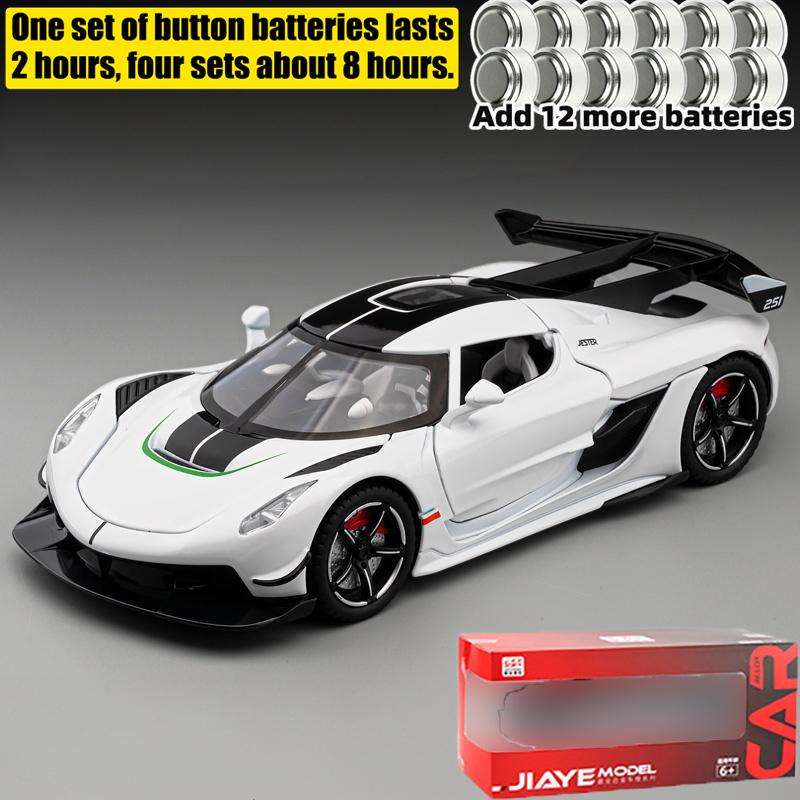 1/22 Koenigsegg Jesko Supercar Alloy Diecast Model Car Outdoor Display Products with High Simulation Collection Hobbies for Boyfriend Boys