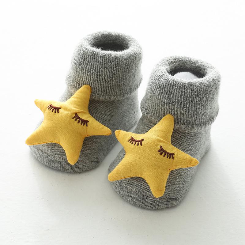 Cozy Non-Slip Terry Socks: Warm Mid-Calf Cotton for Babies & Kids
