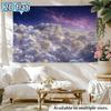 1pc Surreal Dreamy Cloud Sea and Starry Sky Theme Banner Background Fabric, Romantic Qixi Festival Decoration Party Decorations