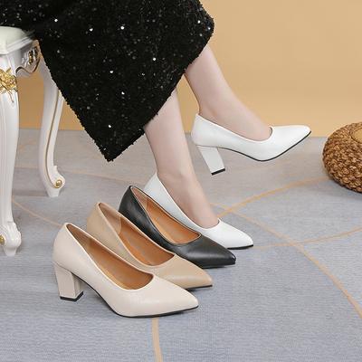 Plus Size 35-42 Bombas Básicas Bico Fino Salto Alto Sapatos Náuticos para Mulher Sapatos Sociais Rasos Sapatos de Casamento Branco Preto