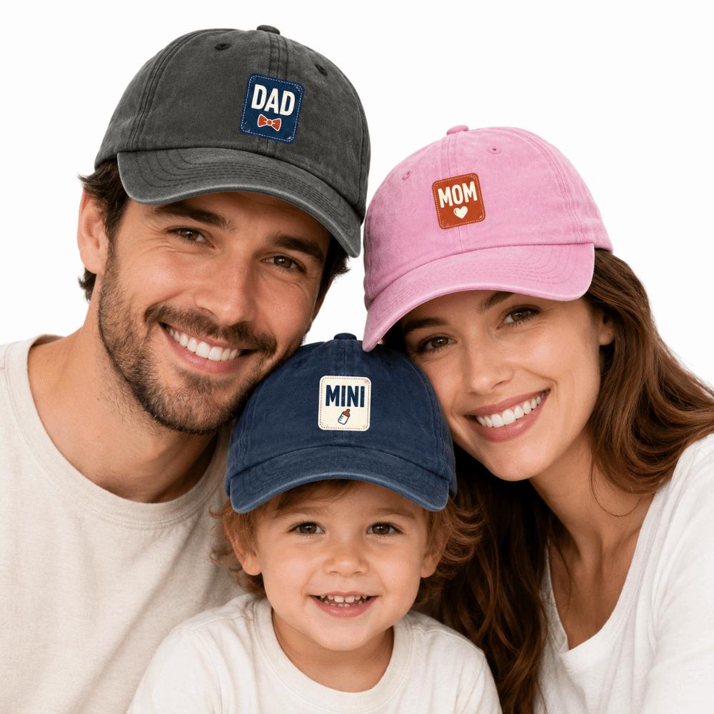 Printed DAD MOM MINI Baseball Cap Parent-child Dad Hats Family Matching Baseball Cap For Man Women
