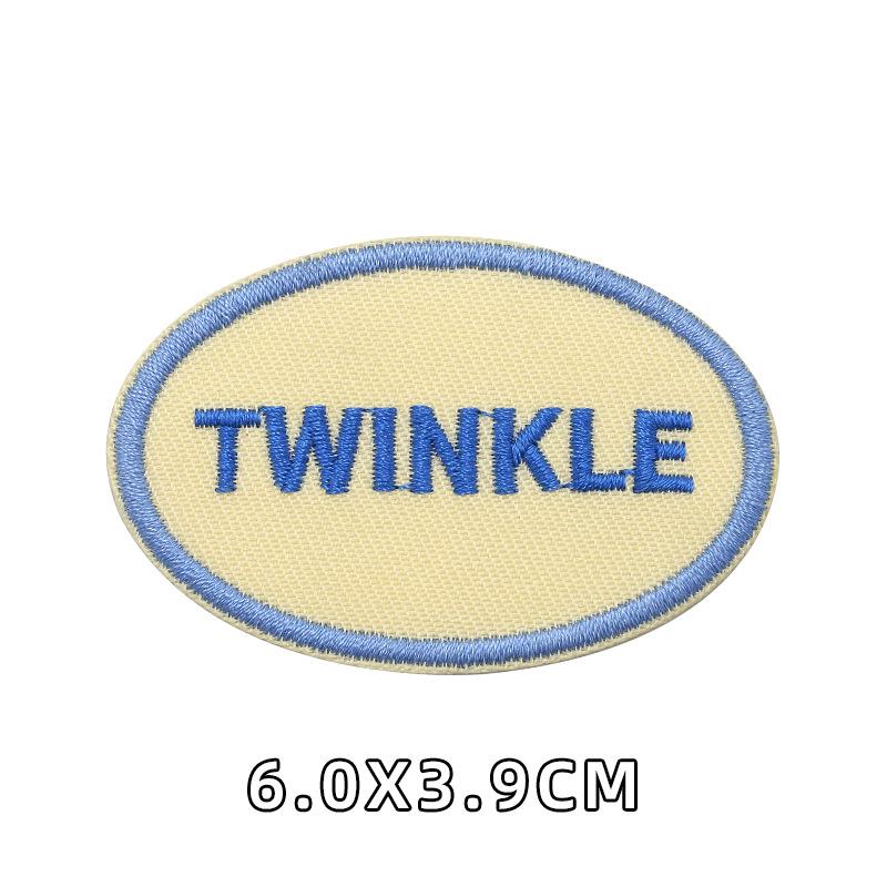 Cartoon Alphabet Embroidery Self-Adhesive Cloth Patch for Clothing Accessories