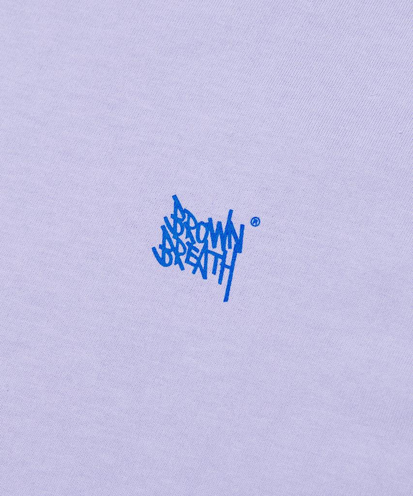 BROWNBREATH W Tag Crop Tee - Purple