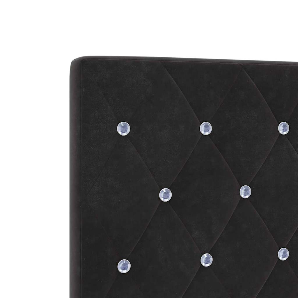 Box Spring Bed with Headboard Black 120 X 200 Cm Velvet