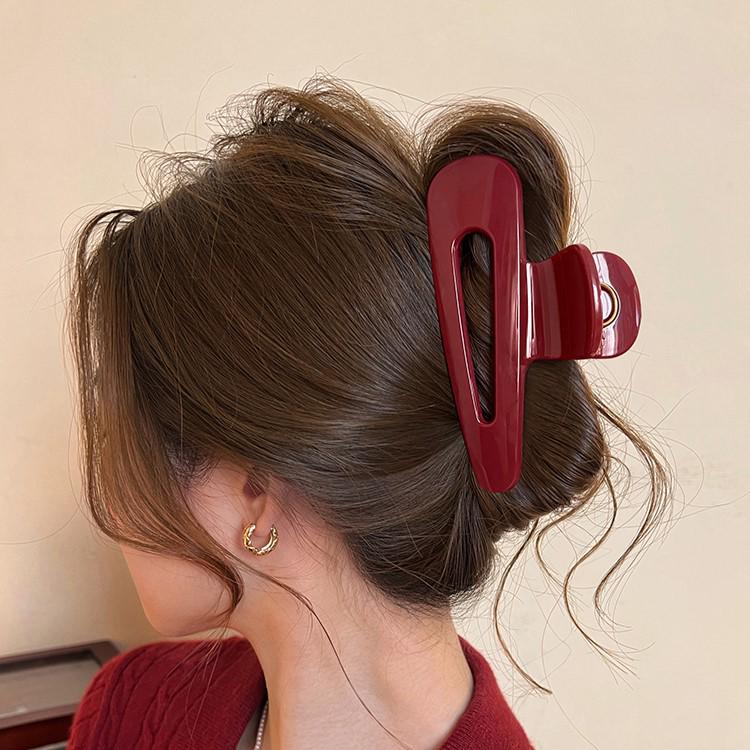 High-End 2024 Acrylic Water Drop Claw Clip - Autumn/Winter Updo & Christmas Hair Accessory