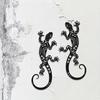 2 Piece Metal Gecko Wall Art Iron Sculpture Modern Home Garden Decor Indoor Outdoor