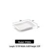 White Melamine Rectangular 3-Compartment Deep Plate