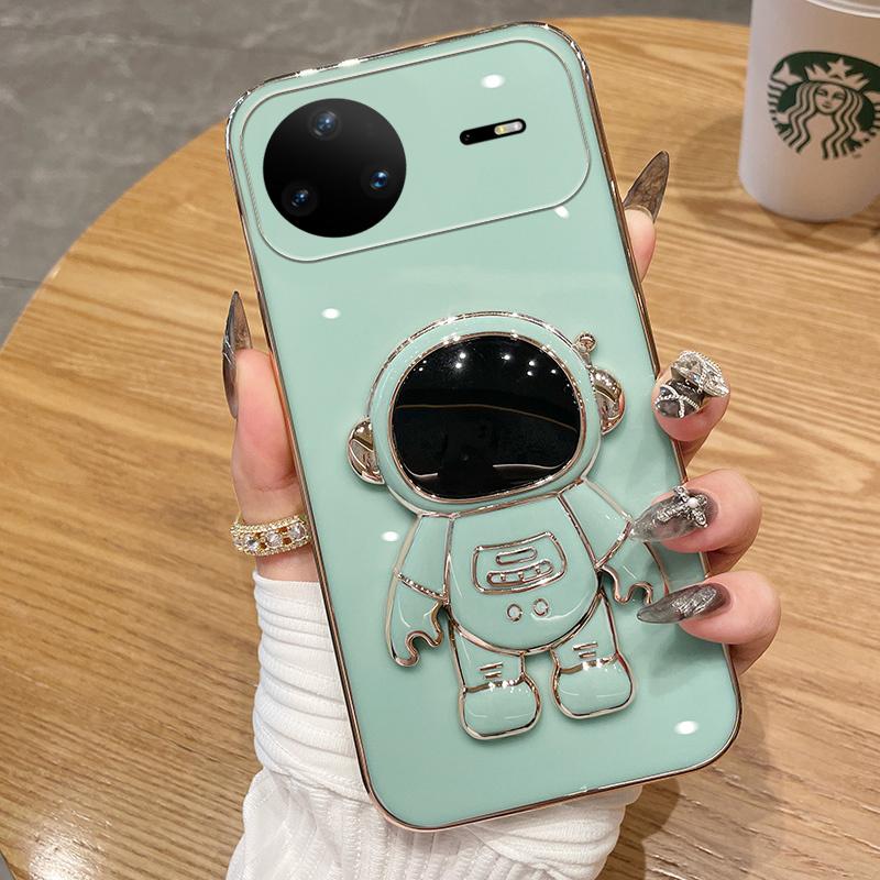 For Huawei Nova 15 Pro Case Shining Astronaut Spaceman Bracket Holder Design Soft Plating For Huawei Nova 15 Back Cover