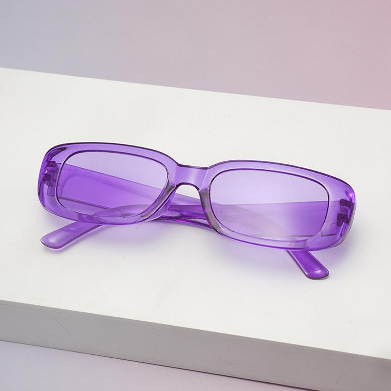 New Fashion Candy Color Small Frame Sunglasses Men Sun Glasses Women Vintage Trendy Style Eyewear Anti-Glare Glasses