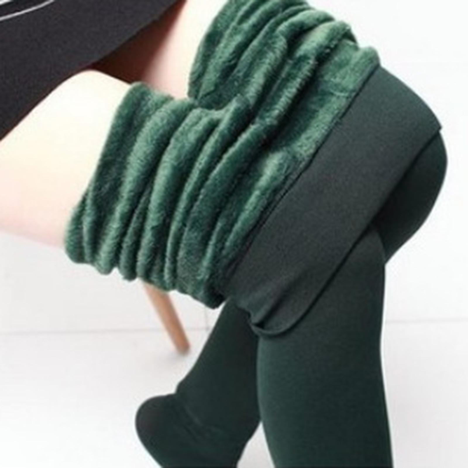 

Жіночі легінси з товстої кашемірової вовни, вітрозахисні та морозостійкі теплі штани AS SHOWN зелений