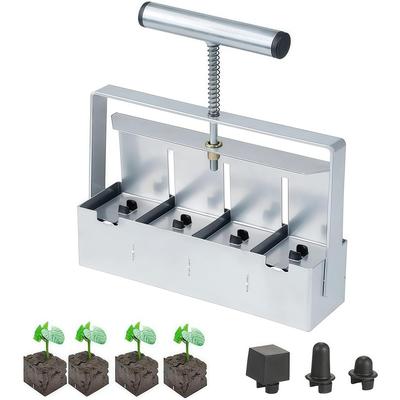 Handheld Soil Blocker for Seed Starting - Mini Soil Block Maker with Comfortable Handle for Seedlings, Cuttings, Greenhouses and Gardens
