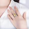Jewelry Copper Bottom Gold-Plated Simulation Color Treasure Ring Yao Set Diamond Water Drop Ring Main Stone 10 * 16