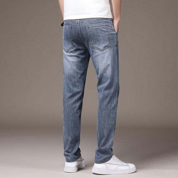 Men's Jeans Men's Spring and Autumn Section of The New Straight Slim Summer Trousers Trend Thin Section Trousers Male