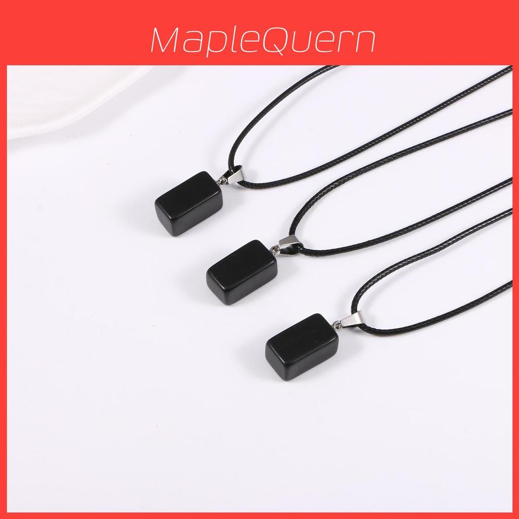 Natural Stone Crystal Pendant With Leather Cord For Jewelry And Fashion Accessories