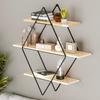 3 Tiers Decorative Prism Wall Shelf Large Size Modern Design Kitchen Bathroom Wall Shelf Organizer Bookshelf