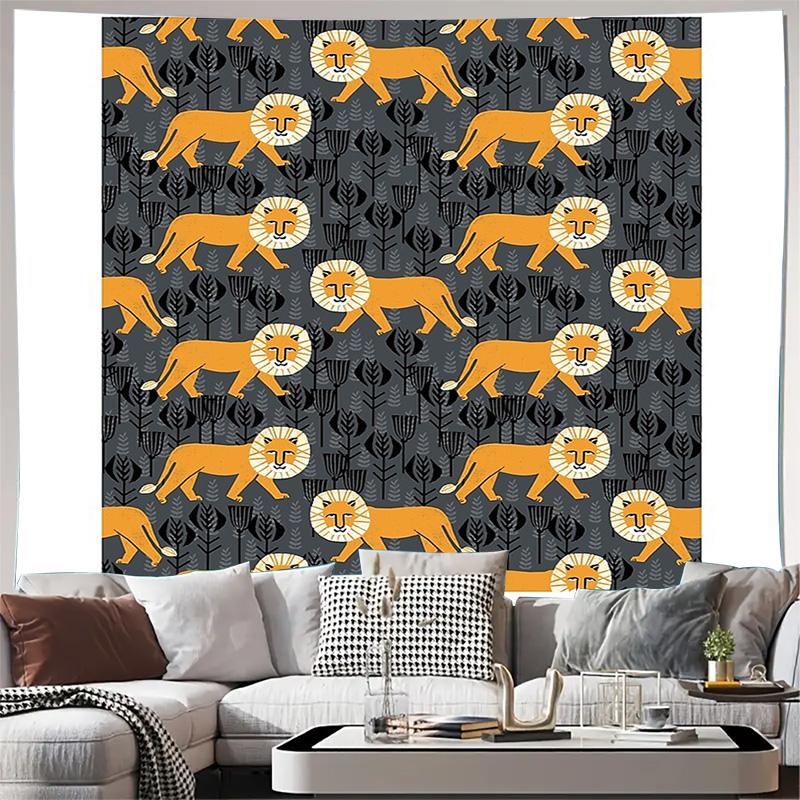 Boho Tapestry Wall Hanging Nature Forest Animals Deer Fox Woodland Aesthetic Room Decor Home Dorm Room Living Room 74x94cm(29x37in)