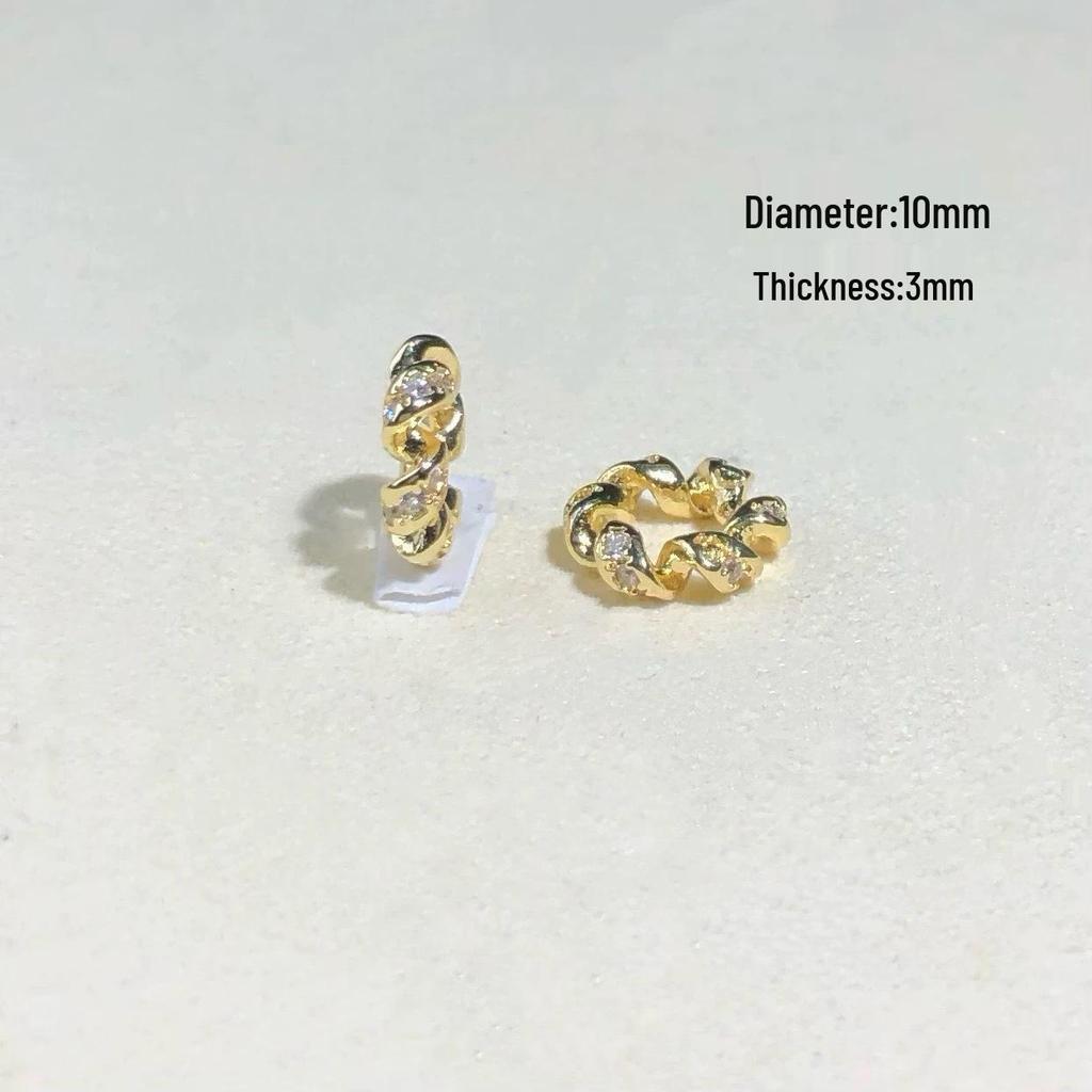 14k Gold-Plated Color-Preserving Crystal Spacer Beads for DIY Bracelets and Necklaces
