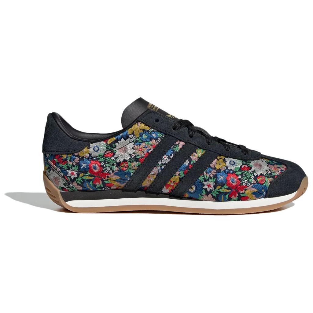 Adidas Liberty London x  Country OG Floral Embroidery Women Sneakers Blue Aurora-Ink Gum JI2575