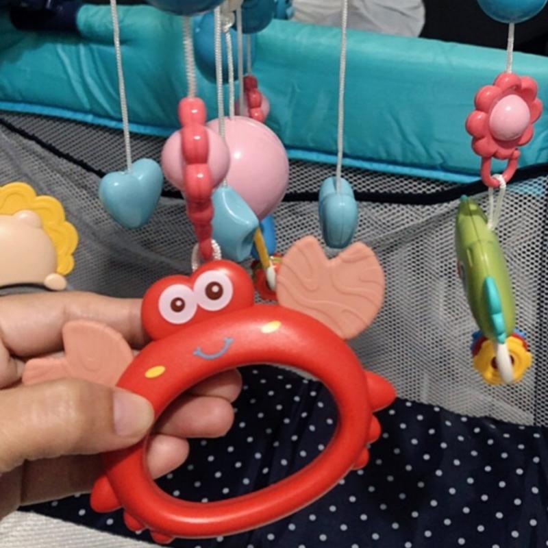 1 Set Light Sleep Toy Hanging Music Bed Bell Rotating Newborn Remote Control Crib Toys Multifunctional Baby Soothing Props