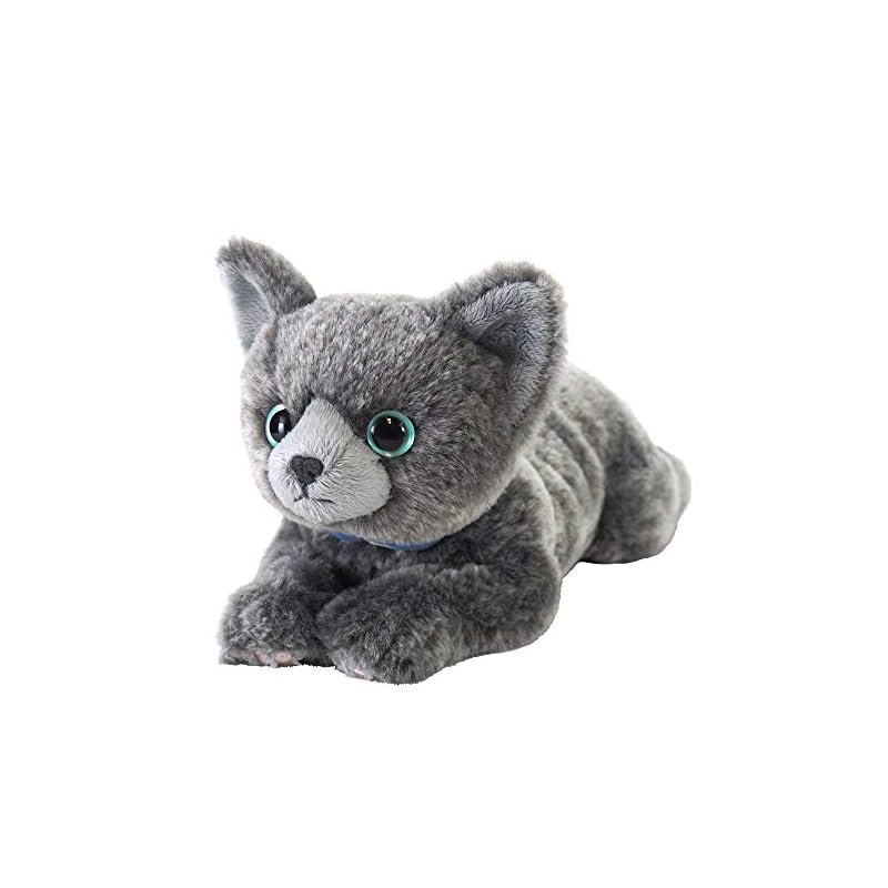 Sun Lemon Russian Blue Lap Cat, Small, 13 x 36 x 15cm, Plush Toy, Cute Animal, Cat, P-7662