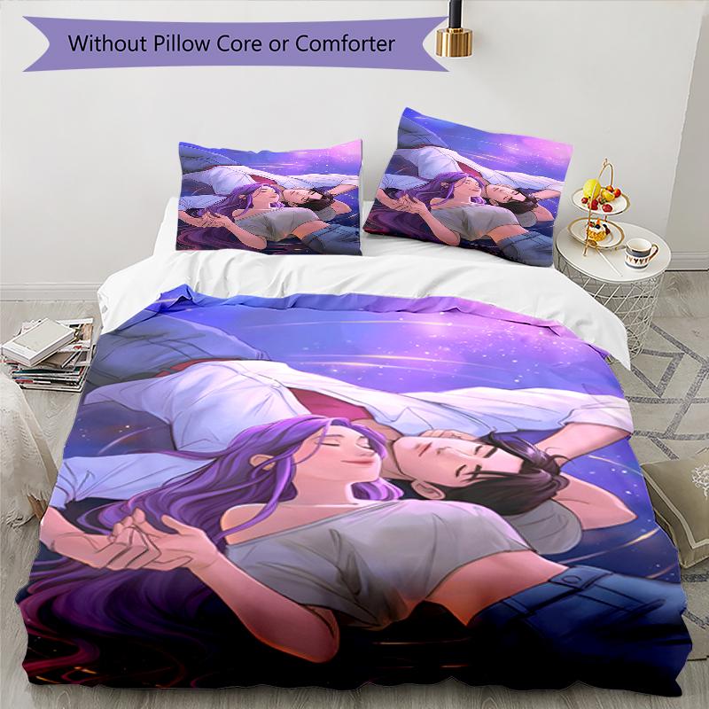 3pcs KPop Demon Hunters18 Design Cover Set - HD Printed Bedding with 1 Cover and 2 Pillowcases - Perfect for Home and Dorm Decor