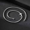 Vnox 50cm Stainless Steel Box Chain Necklace with Cross Pendant for Men Women, Hiphop Rock Jewelry Gifts for Birthday Christmas