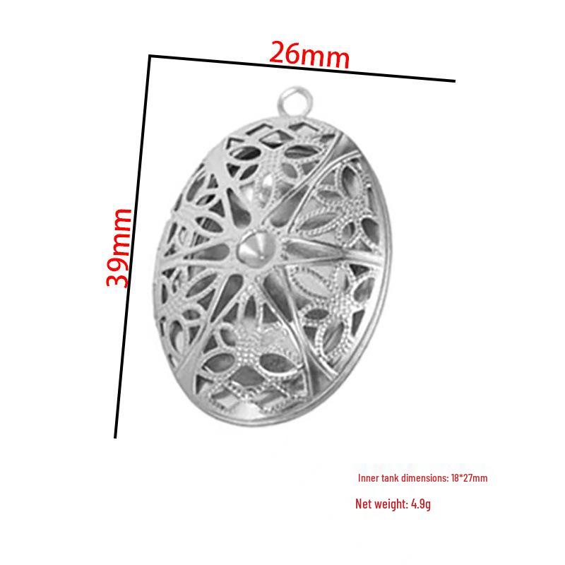Collana Ciondolo Scatola Portafoto a Forma di Cuore, Rotonda e Quadrata in Acciaio Inossidabile Fai da Te