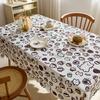 Tablecloth waterproof and oil-proof cartoon coffee cat cute student desk coffee table table mat dining table decorative cloth