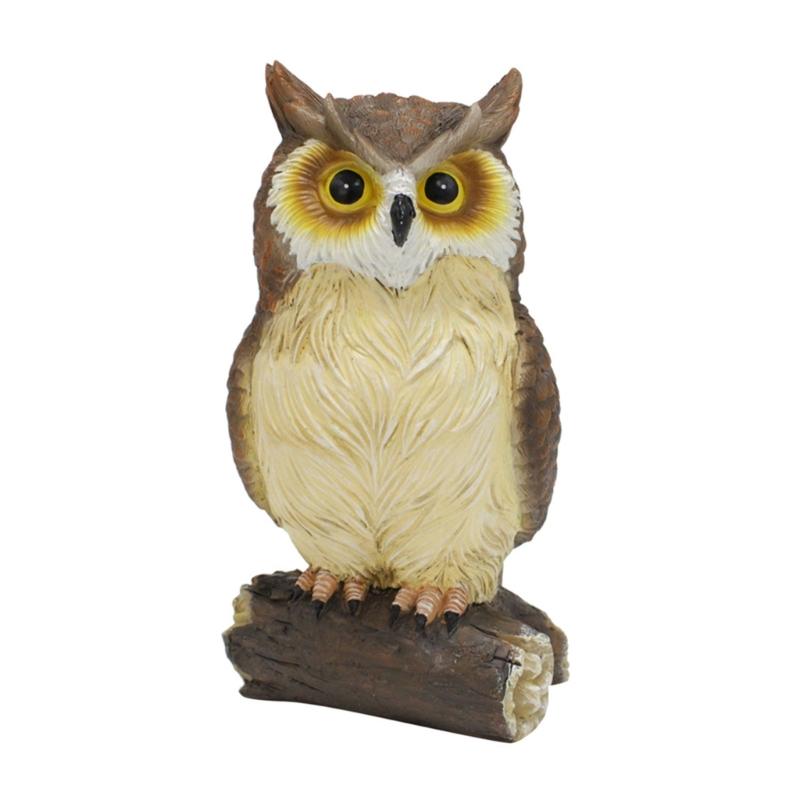 

Waterproof Cute Miniatures Garden Display Ornament Desktop Figurines Decor Resin Fake Owl Sculpture for Courtyard Patios 1