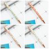 Cute Cartoon INS Print Pen Luxury Heart Flower Pens Portable Press Metal Pen  Office Supplies