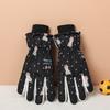 Children's Ski Gloves for Winter Boys Cycling Girls Outdoor Plus Velvet Thickened Water Splashing Windproof Cold Resistant Gloves
