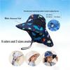 Children's Breathable Sun Hat with Detachable Face Cover for Outdoor Travel & Mountaineering
