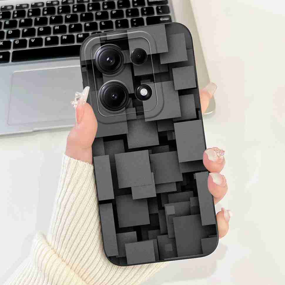 Simple Silicone Case For Redmi Note14s 4G Capa Lovely Panda Rabbit Shockproof Back Cover For Xiaomi Redmi Note 14S Phone Shell