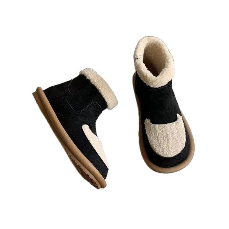 Anti-slip Snow Boots, Women's Ankle Boots, Flat, Fleece and Thickened Cotton Shoes, Warm Shoes