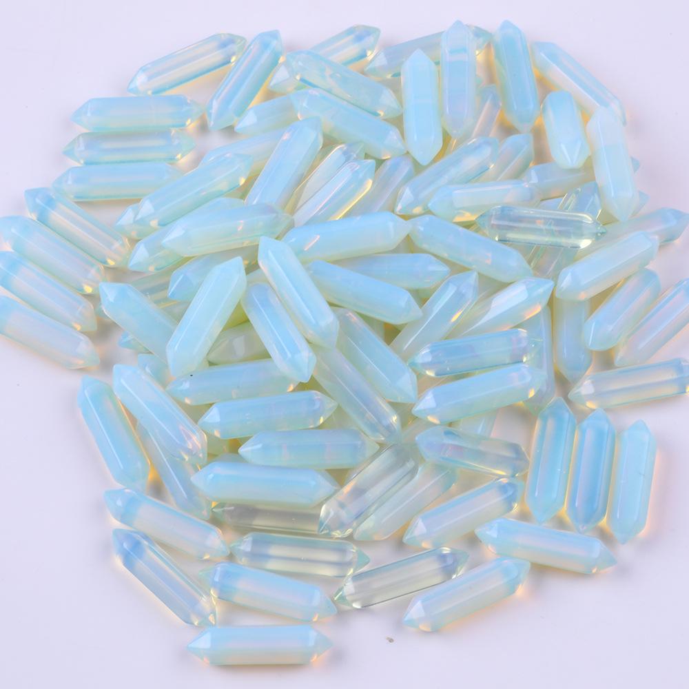 Amazonita Ponta Dupla Coluna Hexagonal Gema Semipreciosa Polida