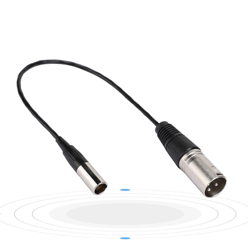 30cm/11.81in Mini XLR 3Pin Male to XLR Male Transfer Cable for Canon Audio Cable Video Recording