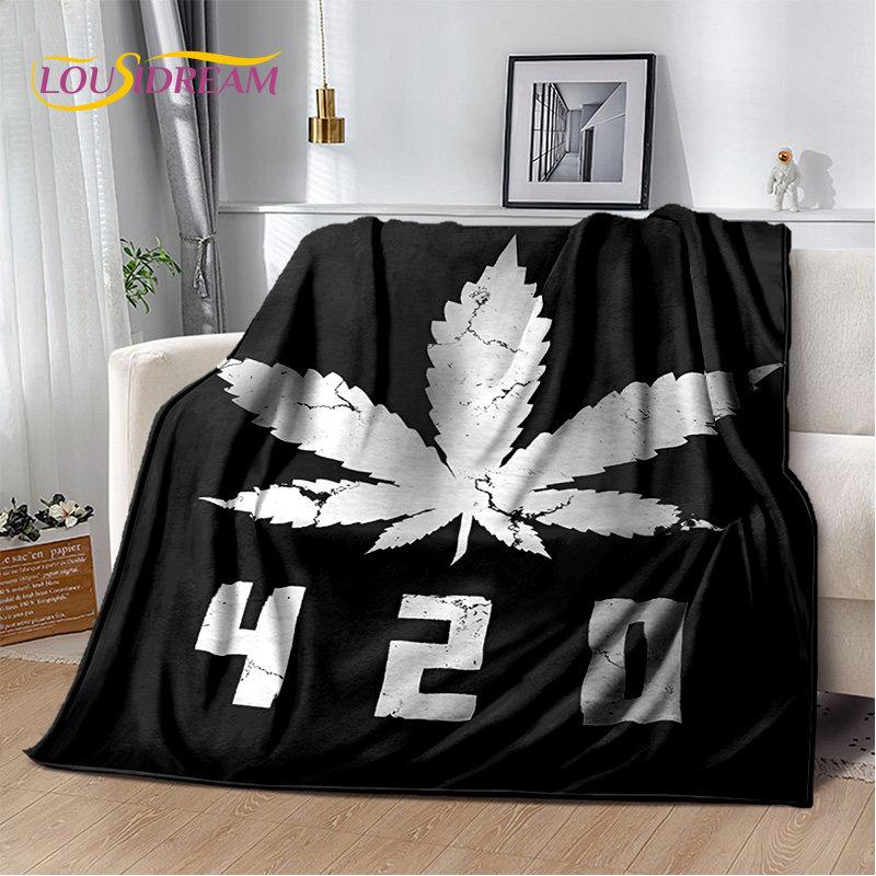 Bob Marley Reggae Music Jamaican Maple Leaf Plush Blanket,Flannel Blanket Throw Blanket for Living Room Bedroom Bed Sofa Picnic