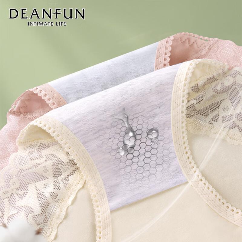 Deanfun Women's High-Waist Lace Cotton Boxer Briefs (4-Pack)