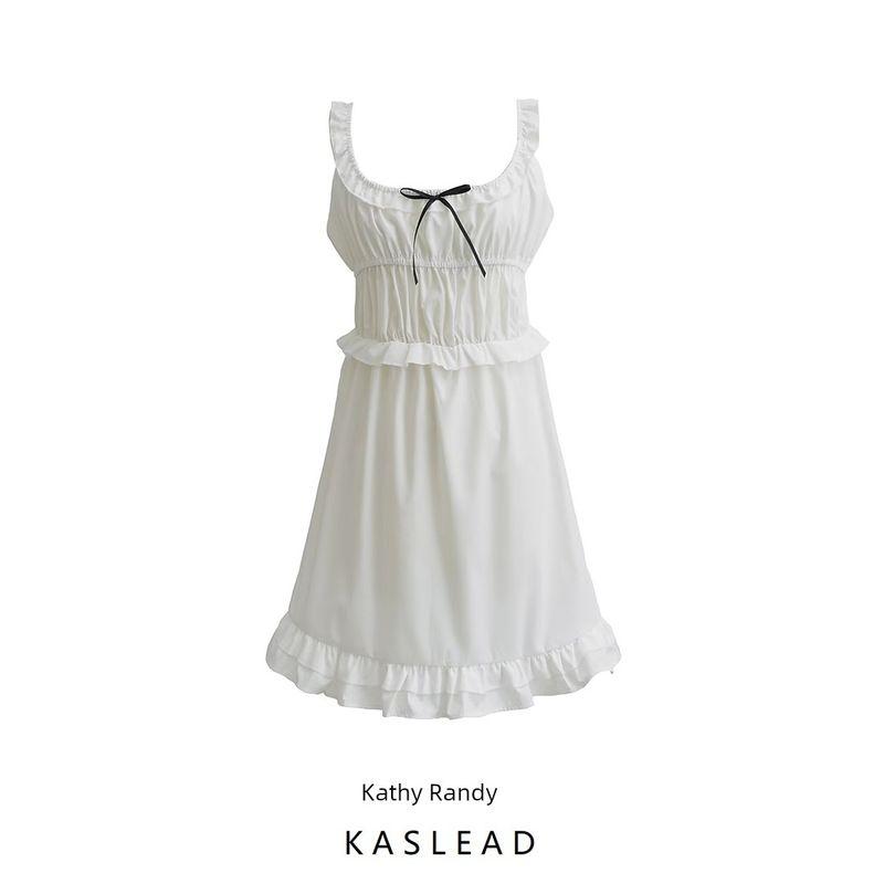 Kaslead New Arrival Women's Clothing Fashion Style Fashion Minimalist Chest Bows Dress