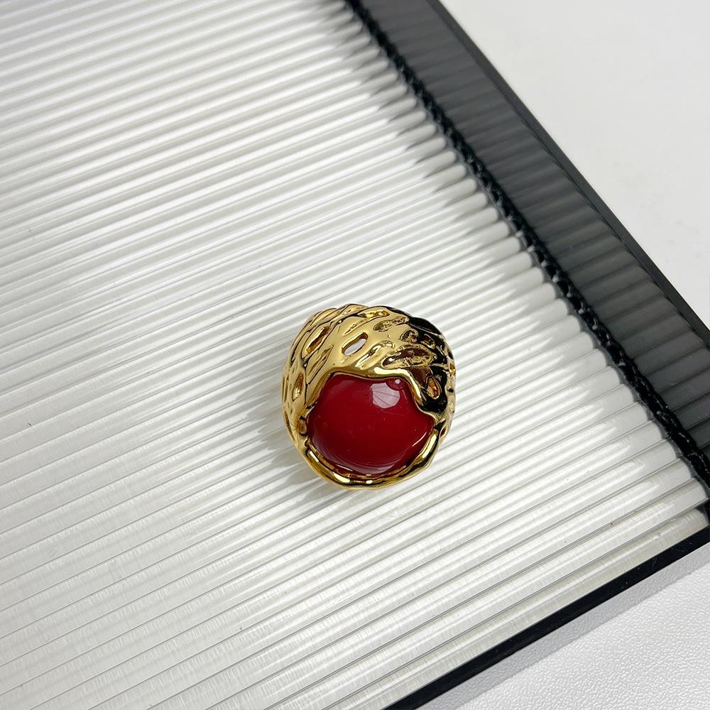 New Round Texture Hollow Fashionable Ring - Unique, Versatile, Bold and High-end Style Finger Ring