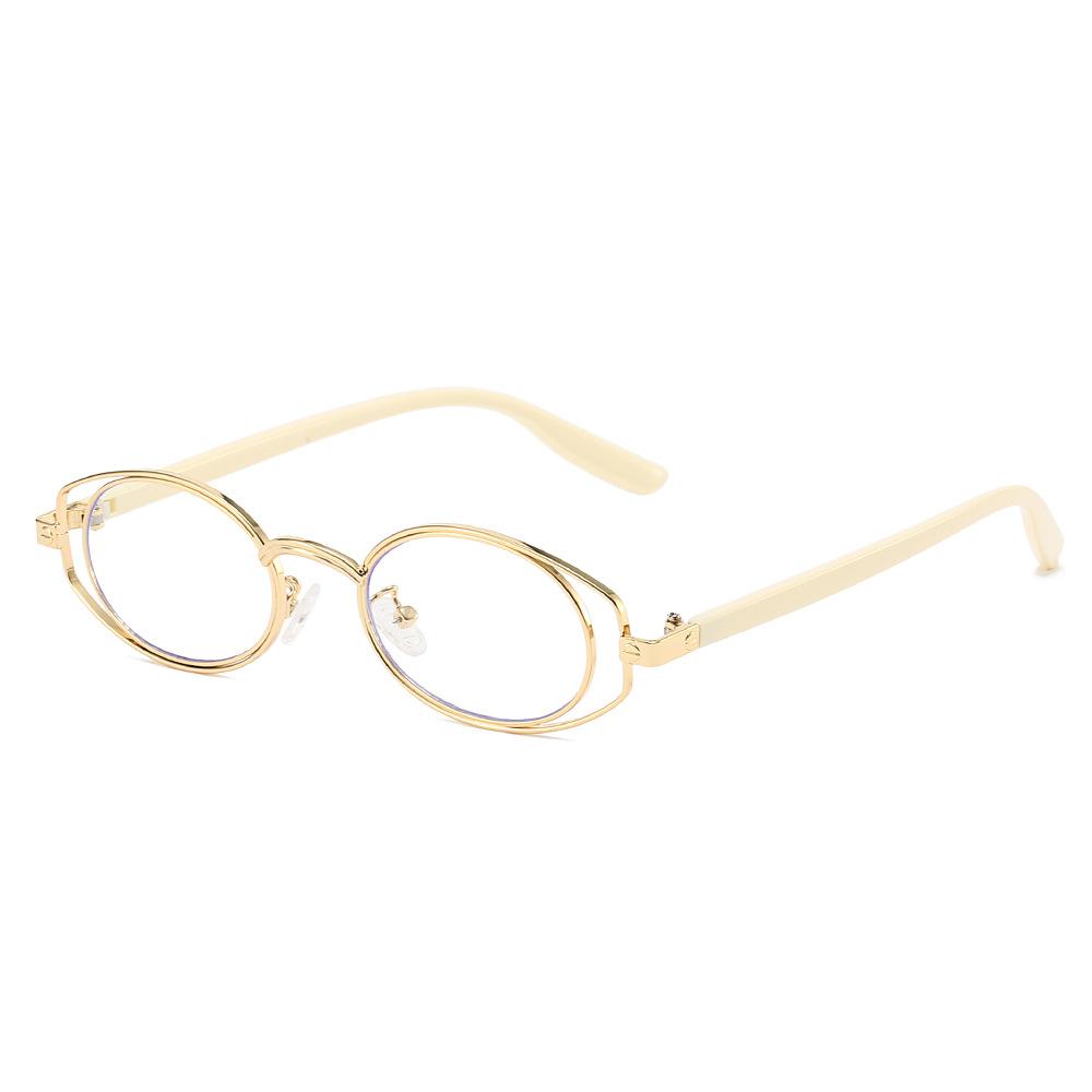 New Luxury Double Ring Oval Anti Blue Light Glasses  Unique Jelly Colored Design Anti Cell Phone Radiation Unisex Glasses