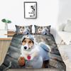 Animal Dog 3D Print A Dog Sleeping On Its Stomach Duvet Cover Design Lovely Pet Dog For Children Women Men Bedroom Decorations