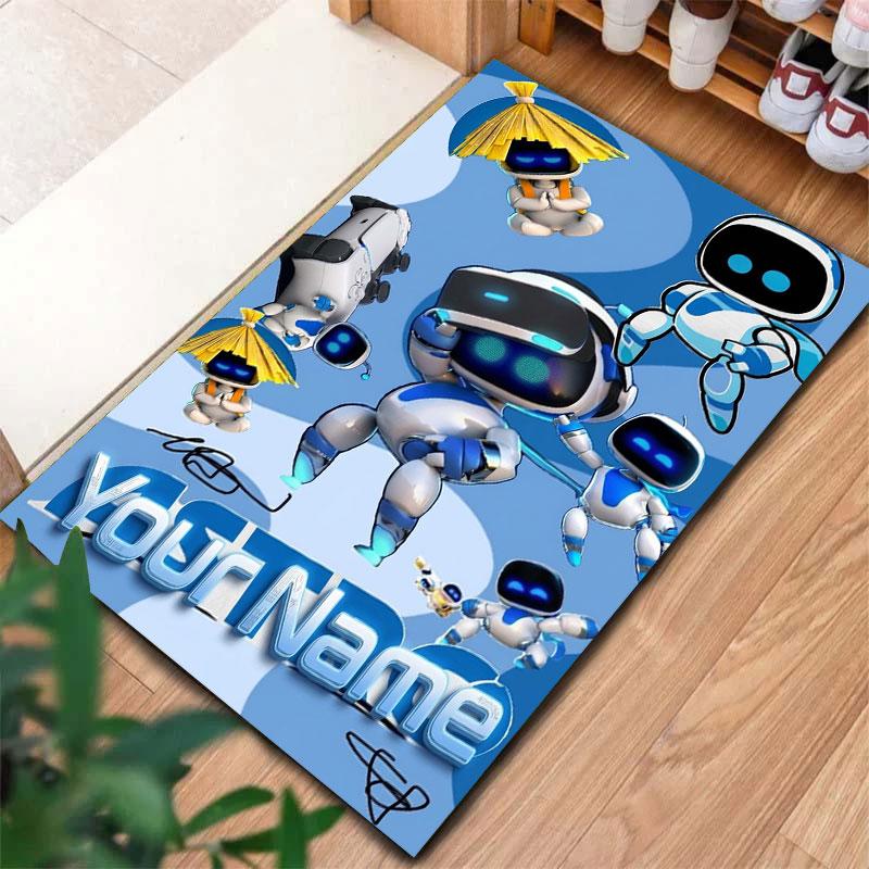ASTRO BOT Custom Name Carpet Rug for Living Room Bedroom Home Sofa Decoration,Kids Play Non-slip Floor Mat