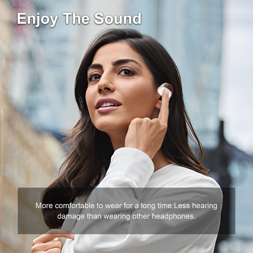 Rotatable Hook Bluetooth Earphones Air-conductive Sound-free Soft Silicone Ear Hangers