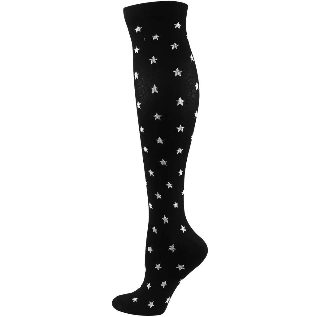1Pair Snug Support Stockings For Compression Wear Cooling Running Cycling Pressure Soccer Adult Sock Korean Edition Network Pressure Socks